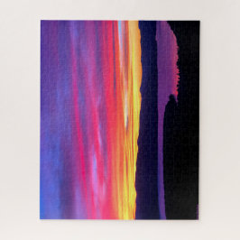 Twilight Symphony: Geschilderde hemel boven Newfou Legpuzzel