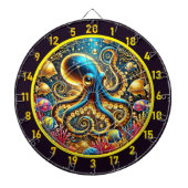 Twilight Tide Octopus Dartboard Dartbord (Voorkant)