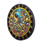 Twilight Tide Octopus Dartboard Dartbord (Voorkant Rechts)