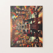 Twilight Tiki Bar Intieme Jungle Scene Legpuzzel (Verticaal)