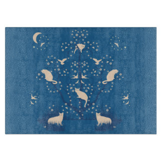 Twilight Tomcats Glass Cutting Board Snijplank
