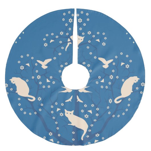 Twilight Tomcats Tree Skirt Kerstboom Rok (Voorkant)