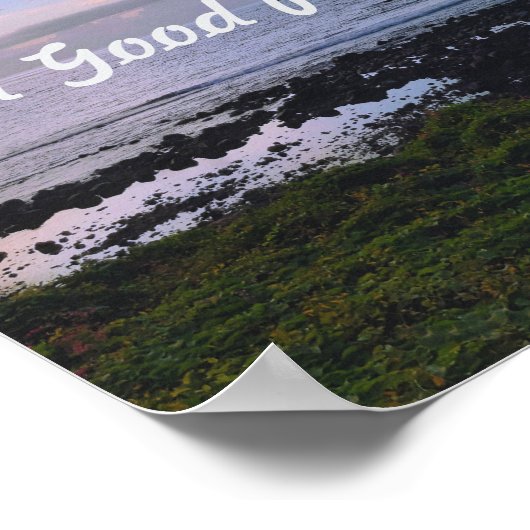 Twilight Tranquillity aan de kust Poster (Hoek)