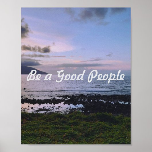 Twilight Tranquillity aan de kust Poster (Voorkant)