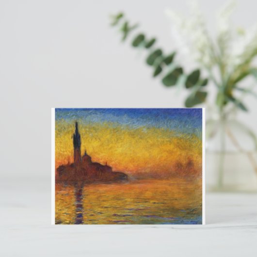 Twilight, Venetië van Claude Monet Briefkaart (Staand voorkant)