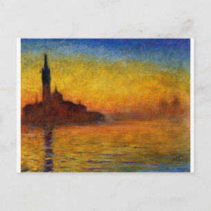 Twilight, Venetië van Claude Monet Briefkaart