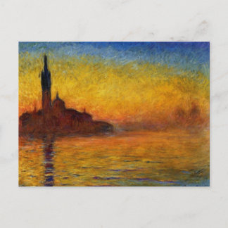 Twilight, Venetië van Claude Monet Briefkaart