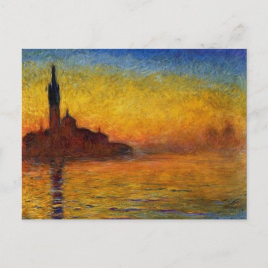 Twilight, Venetië van Claude Monet Briefkaart (Voorkant)
