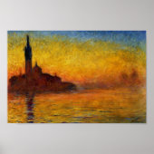 Twilight, Venetië van Claude Monet Poster (Voorkant)