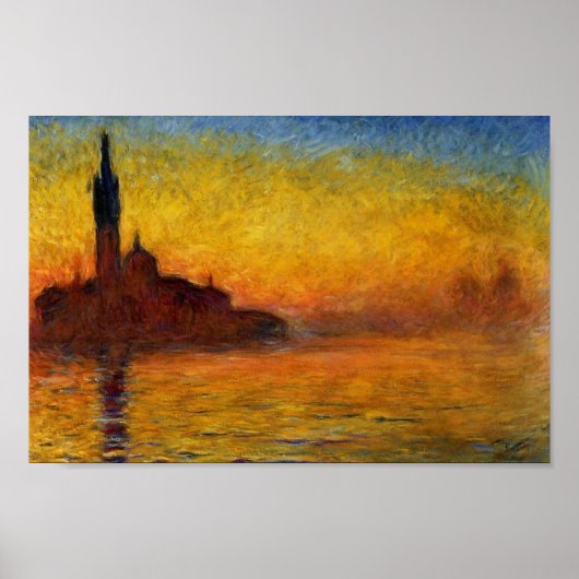 Twilight, Venetië van Claude Monet Poster (Voorkant)