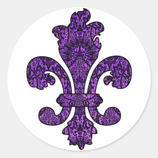 Twilight Violet Gothic Ronde Sticker (Voorkant)