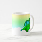 Twilight-vlucht - Cute Green & Blue Dragon Koffiemok (Voorkant rechts)