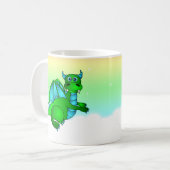 Twilight-vlucht - Cute Green & Blue Dragon Koffiemok (Voorkant links)