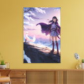 Twilight Warrior | Anime Fantasy Canvas Afdrukken (Insitu (Woonkamer))