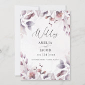 Twilight watercalor modern greenery-uitnodiging kaart (Voorkant)