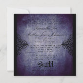 Twilight Wedding Invite Square Kaart (Achterkant)