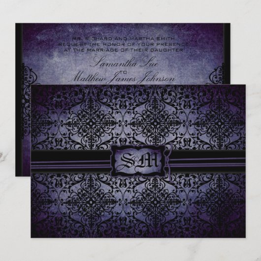 Twilight Wedding-uitnodiging Kaart (Voorkant / Achterkant)