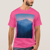 Twilight Whisper Mystical Mountain Landscape Graph T-shirt (Voorkant)