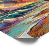 Twilight Whispers: Elegantie op de Ebbing Shore Poster (Hoek)