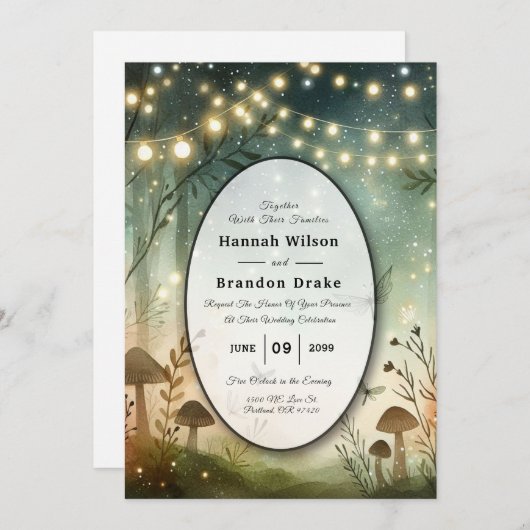 Twilight Whispers van het bos Kaart (Voorkant / Achterkant)