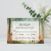 Twilight Whispers van het bos RSVP Kaartje (Staand voorkant)