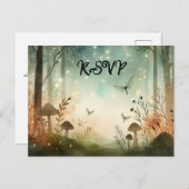 Twilight Whispers van het bos Uitnodiging Briefkaart (Voorkant / Achterkant)