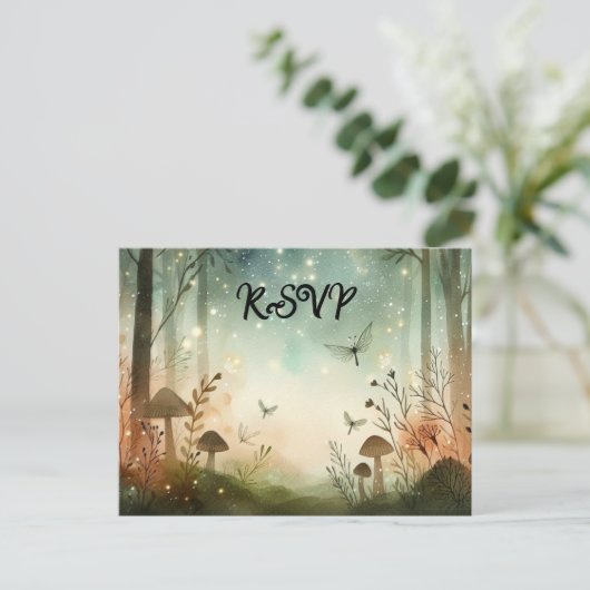 Twilight Whispers van het bos Uitnodiging Briefkaart (Staand voorkant)