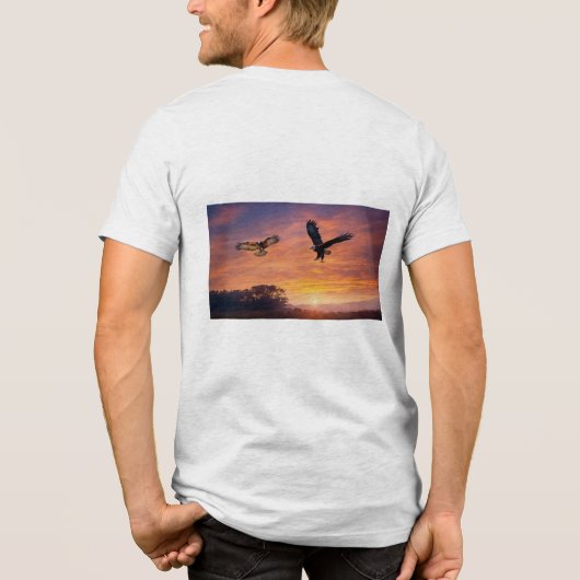 Twilight Wings: The Eagle and the Owl Tri-Blend Shirt (Achterkant)