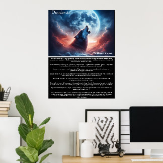 Twilight Wisdom beroemd gemaakt door Howling Wolf Poster