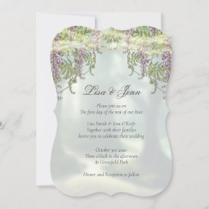 Twilight Wisteria Woodland Fairytale Wedding Kaart