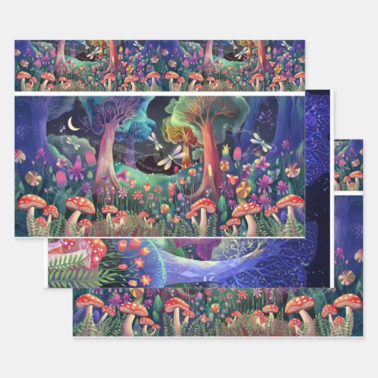 Twilight Woodland Fantasy, Natuur Fairyland Inpakpapier Vel (Set)
