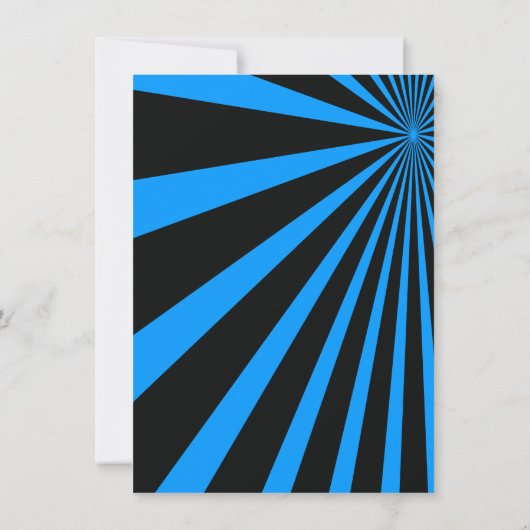 Twilight Zone Blue Black Birthday Party Invitation Kaart (Achterkant)
