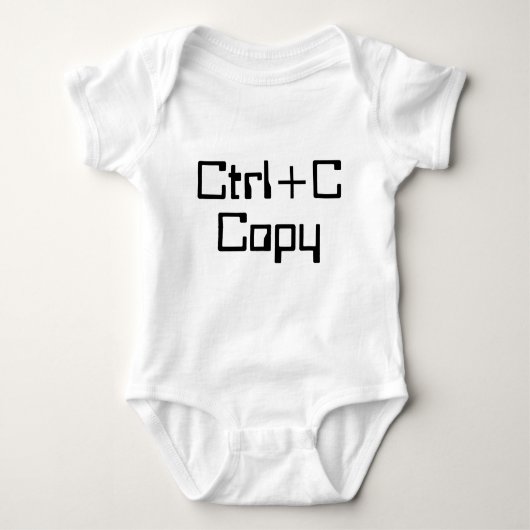 Twin 1 Ctrl+C Kopiëren Nerd Geek Romper (Voorkant)