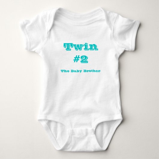Twin#2, De Baby Broer Romper (Voorkant)