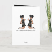 Twin Asian Girls Fun Merry-kerstkaart Feestdagen Kaart (Achterkant)