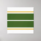 Twin Athletic Forest Green Racing Stripes op wit Canvas Afdruk (Voorkant)