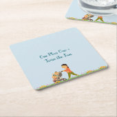 Twin Babies Voorjaarsdouche Kartonnen Onderzetters (Schuin)