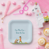 Twin Babies Voorjaarsdouche Papieren Bordje (Feest)