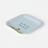 Twin Babies Voorjaarsdouche Papieren Bordje (Gebogen)