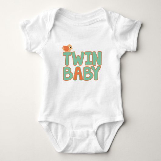 Twin Baby "A"-Baby Bodysuit (Voorkant)