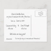 Twin baby-aankondiging - beren in een deken aankondigingskaart (Achterkant)