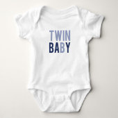Twin Baby B Blauw Romper (Voorkant)
