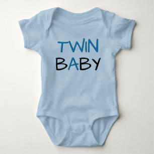 Twin baby - Blauwe trui Romper