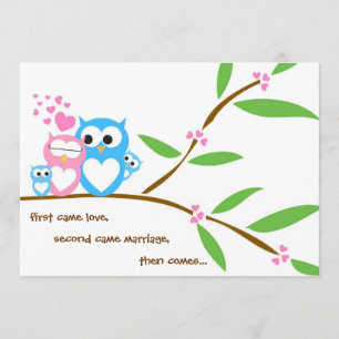 Twin Baby Boy Owl Baby shower Invitation Kaart