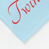 Twin Baby Boy Rattle Blue Fleece Deken (Hoek)