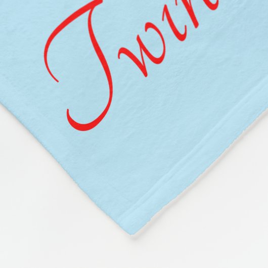 Twin Baby Boy Rattle Blue Fleece Deken (Hoek)