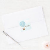 Twin Baby Boys in Balloon Baby shower Vierkante Sticker (Envelop)