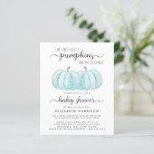 Twin Baby Boys Pumpkin Shower bij e-mail uitnodigi (Staand voorkant)