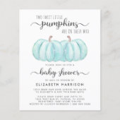 Twin Baby Boys Pumpkin Shower bij e-mail uitnodigi (Voorkant)
