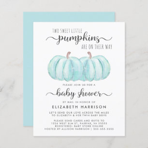 Twin Baby Boys Pumpkin Shower bij e-mail uitnodigi